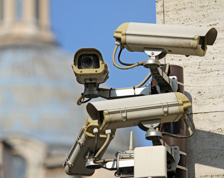 four surveillance camera to see all main points of the great metropolis
