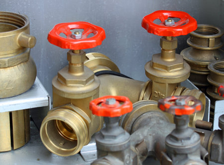 taps and fittings for hoses and fire trucks of firefighters during emergencies