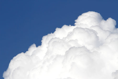 huge white cloud and the blue sky