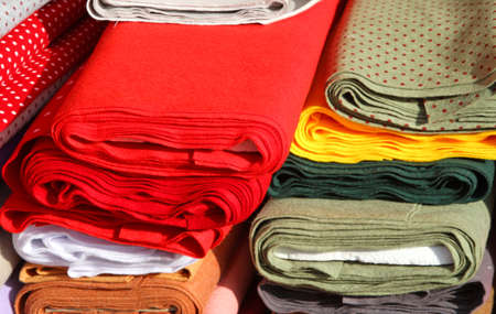 fine Italian manufacture fabrics for saleの写真素材
