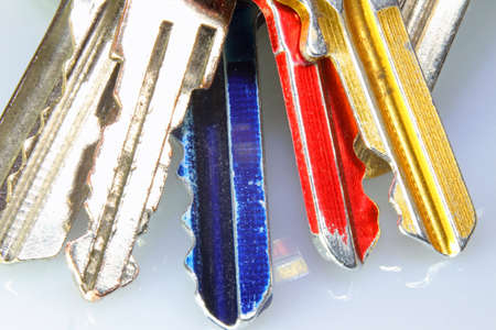 Keyring coloured in steel and aluminum alloyの写真素材