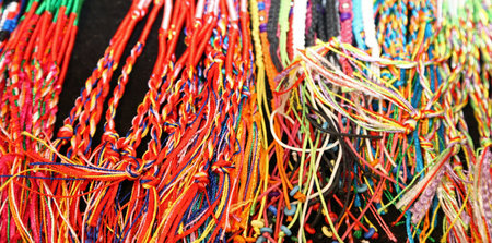 colorful bangles and necklaces colorful wire produced by a craftsman