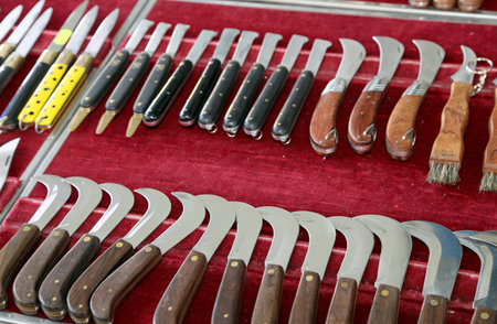 many knives and boxcutters on sale from hardware