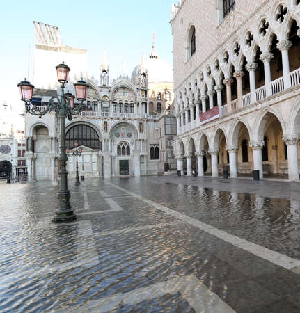 Saint Mark Basilica and Doge's Palace in Veniceのeditorial素材