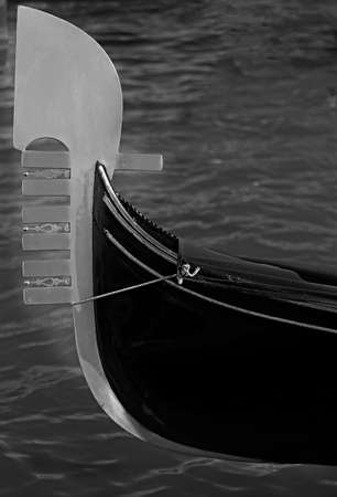 detail of the prow of the Gondola in Venice in Italyの写真素材