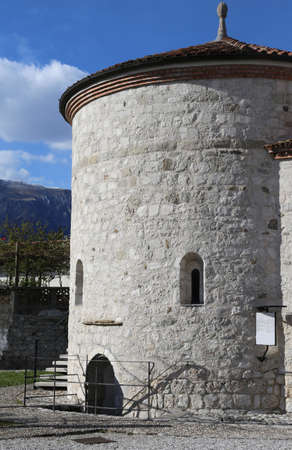 Place of worship Chapel dedicated to San Michele in the town of venzone where contains the ancient mummiesの写真素材