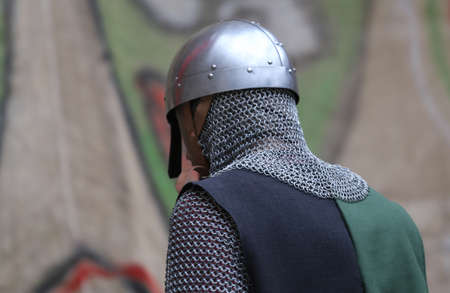 medieval reenactment with costumed characters and ancient clothesの写真素材