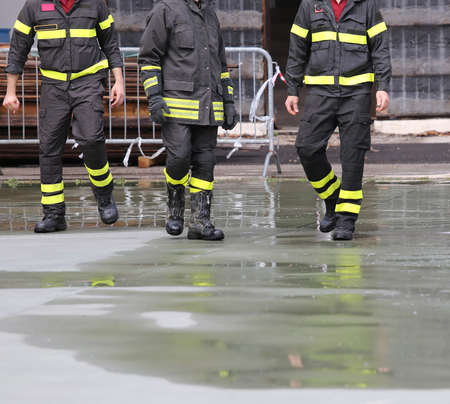 firefighters were called to tackle the blaze at the factoryの写真素材