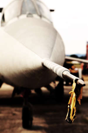 steel probe tip of the supersonic jet to the airportの写真素材