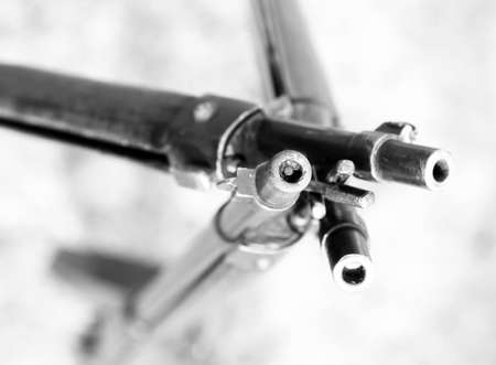 three canes assault rifles standing close together.の写真素材