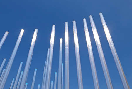 Milan, Italy - 8th September, 2015. International Exposition EXPO MILANO 2015. Plastic pole in the enel Pavillionのeditorial素材