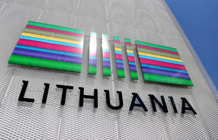 Milan, Italy - 8th September, 2015. International Exposition EXPO MILANO 2015. Detail of Lithuania Pavilionのeditorial素材