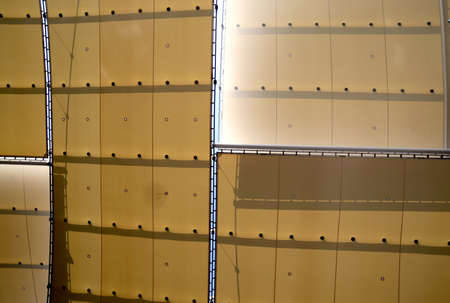 Milan, MI, Italy - 8th September, 2015. Expo Milan 2015 Universal Exposition. Detail of the roof in the main street called DECUMANOのeditorial素材