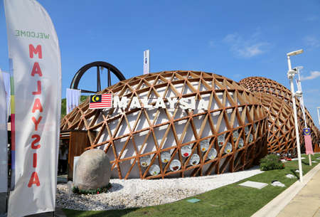 Milan, MI, Italy - 8th September, 2015. Expo Milan 2015 Universal Exposition. Detail of Malaysia Pavilionのeditorial素材