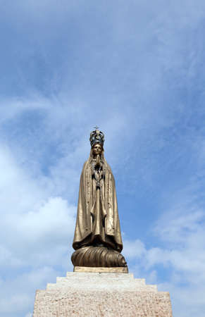 ancient statue of Virgin Mary with  the precious Crownの写真素材