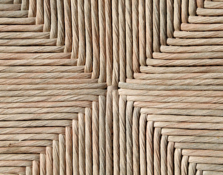 Background of wicker and rattan woven by an artisan