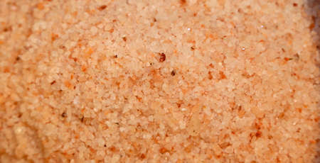 pink himalayan salt background in spice shop and foodの写真素材