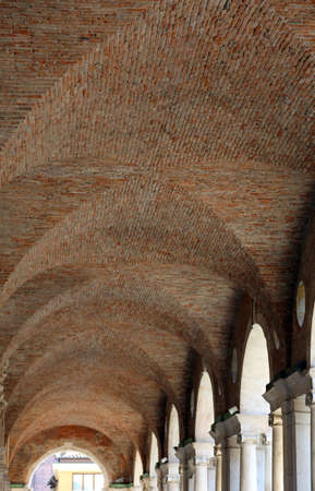 Vicenza, Italy. Inside Loggia of the basilica palladiana, ancient monument by architect Andrea Palladioの写真素材