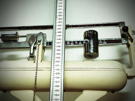 scales to measure weight and height of children with obesityの写真素材