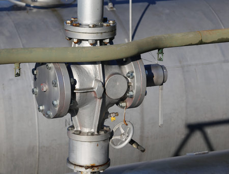 huge valve for closing and opening supply gas of the industrial plant of a company multiservice