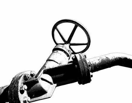 Safety relief valve and closing valve of an industrial plantの写真素材