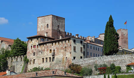 Castle of the city of Bassano City in Italyのeditorial素材