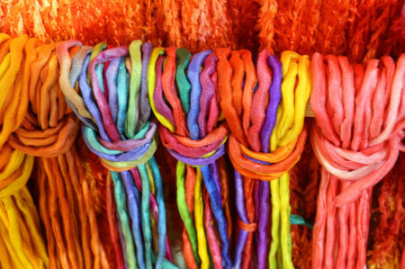 colorful woven colorful threads background set