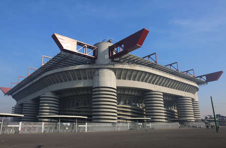 Milan, MI, Italy - December 9, 2016: Football stadium called Stadio Meazza, but commonly known as San Siroのeditorial素材