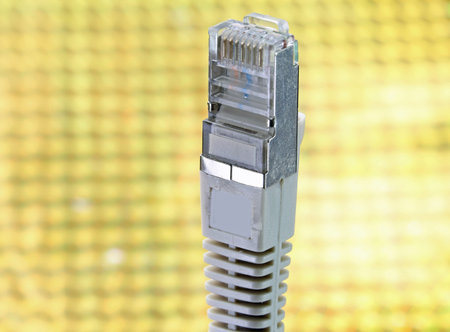 RJ45 network connector to connect computers to the Internet