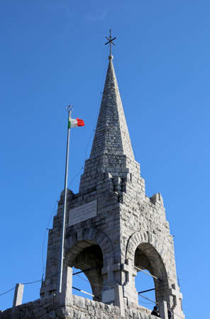 Historical Ossuary of Mount Cimone in memory of soldiers who died during the First World War in the mountains of Northern Italyのeditorial素材