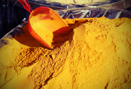 Turmeric Curry powder for sale and a little red bailer