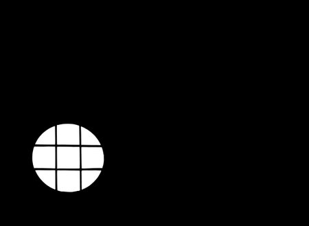 abstract photograph of the rose window of an ancient early Christian churchの写真素材