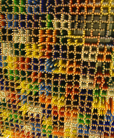 many colorful pencils with the tip on sale at the stationery store