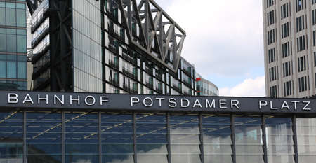 Berlin Street Subway Billboard called Potsdamer Platzのeditorial素材