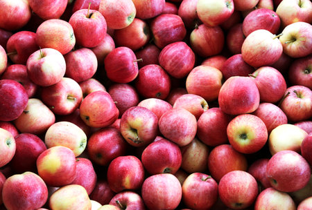background of a lot of red apples for sale