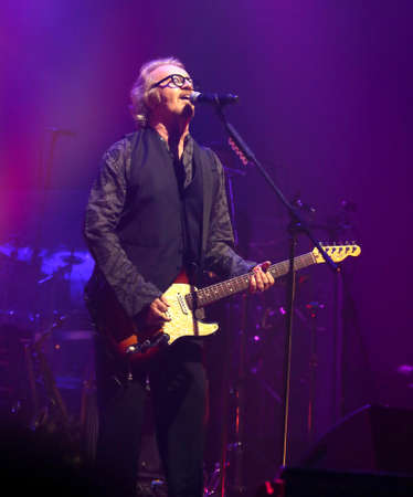 Padova, PD, Italy - May 19, 2017: Live Concert indoor of Umberto Tozzi an Italian pop and rock singer and composerのeditorial素材