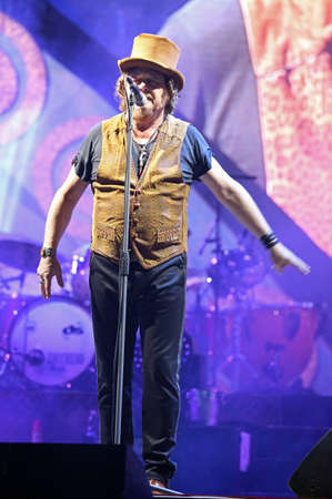 Verona, VR, Italy - September 20, 2017:  Live Concert at Verona Arena of Zucchero Fornaciari called Sugar an Italian singer songwriter and musician at Black Cat Tourのeditorial素材