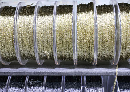 many chains rolls metal items for sale in the hobby and jewelery shopの写真素材