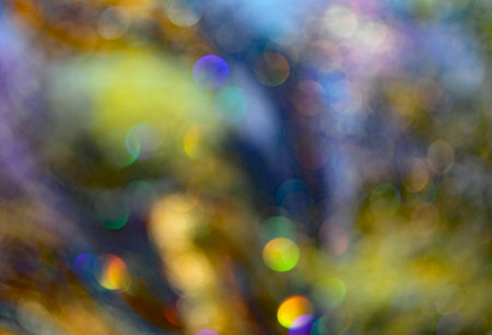 consciously blurred background for surreal and dreamy effect with soft colors and colorful blurs