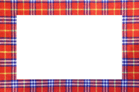 Tartan type Scottish frame with a white space to write a custom messageの写真素材