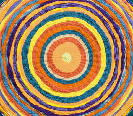 many concentric circles to form a target made of woven fabrics and wiresの写真素材