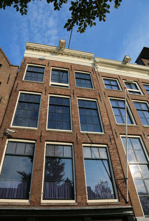 Amsterdam,  Netherlands - August 22, 2017: house of Anne Frank the Jewish girl who lived in Amsterdam during World War IIのeditorial素材