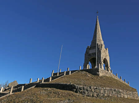 Tonezza del Cimone, VI, Italy - November 1, 2015: Memorial of the Italian soldiers dead in the First World War called Ossario del Cimoneのeditorial素材