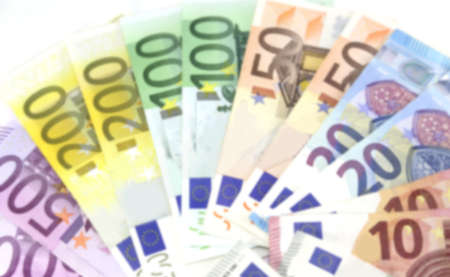 background of many european banknotes intentionally blurredの写真素材