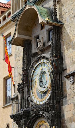Prague in the Czech Republic Ancient astronomical clock one of the greatest monuments of the...