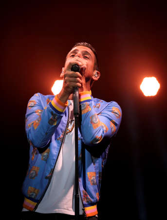Vicenza, VI, Italia - September 5, 2017: Live Concert of GABBANI FRANCESCO a famous Italian singer-songwriter and musicianのeditorial素材