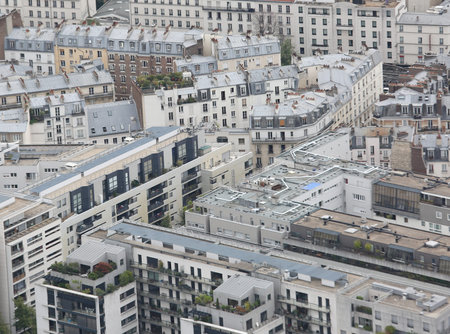 panorama of the city of Paris in France from the Eiffel tower