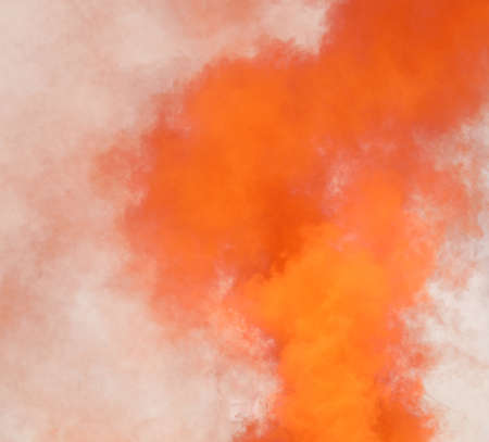 abstract background of orange smoke on white backgroundの写真素材
