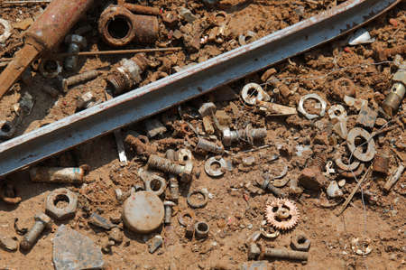 broken and abandoned objects in the recycling centerの写真素材