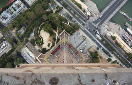 Incredible view from Eiffel Tower in Paris Franceの写真素材